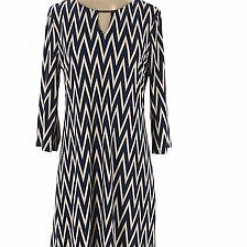 Blue and white Tacera dress.